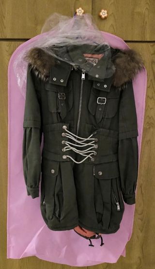 Parka Holy Preppy Talla S Verde Militar