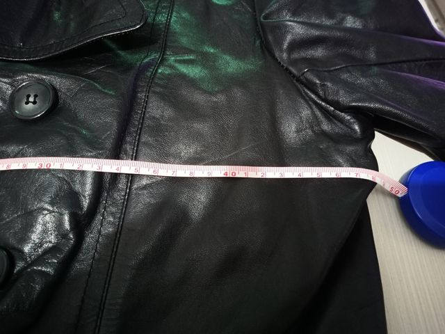 Cappotto in pelle vintage nero