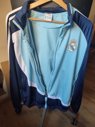 Chaqueta Adidas Real Madrid Azul y Blanca