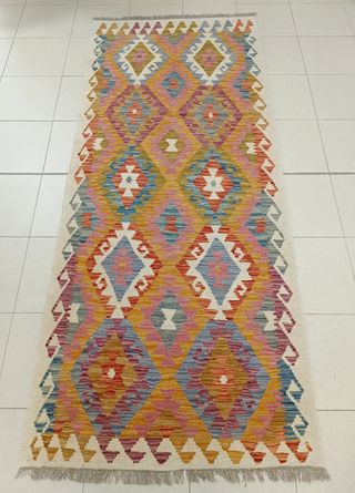 Tappeto Kilim afgano 210x90 cm lana