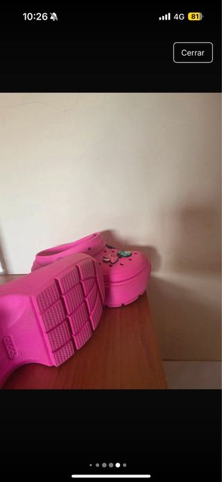 Crocs plataforma rosa