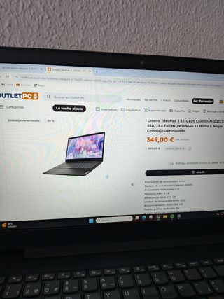 Portátil Lenovo IdeaPad3 Negro