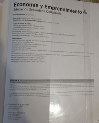 Economía y emprendimiento 4 eso