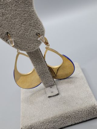 Pendientes Azul Eléctrico y Dorado