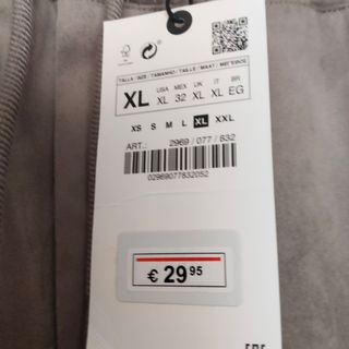 Pantalón Zara Gris Nuevo