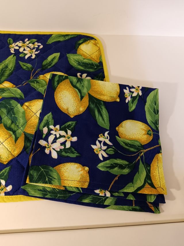 Tovaglietta e tovagliolo limoni