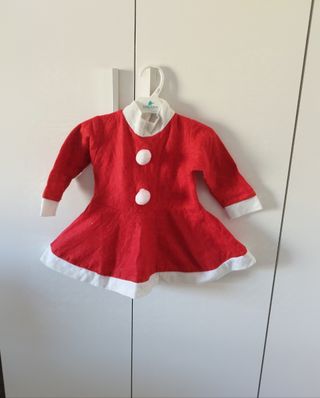 Vestido navideño niña 18 meses Mamá Noel 