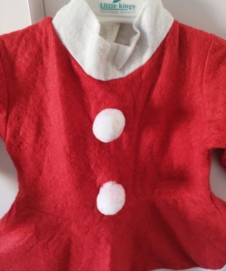 Vestido navideño niña 18 meses Mamá Noel 