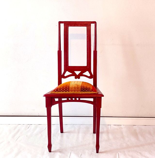 Sedia vintage Liberty primi 900 colore rosso (sill