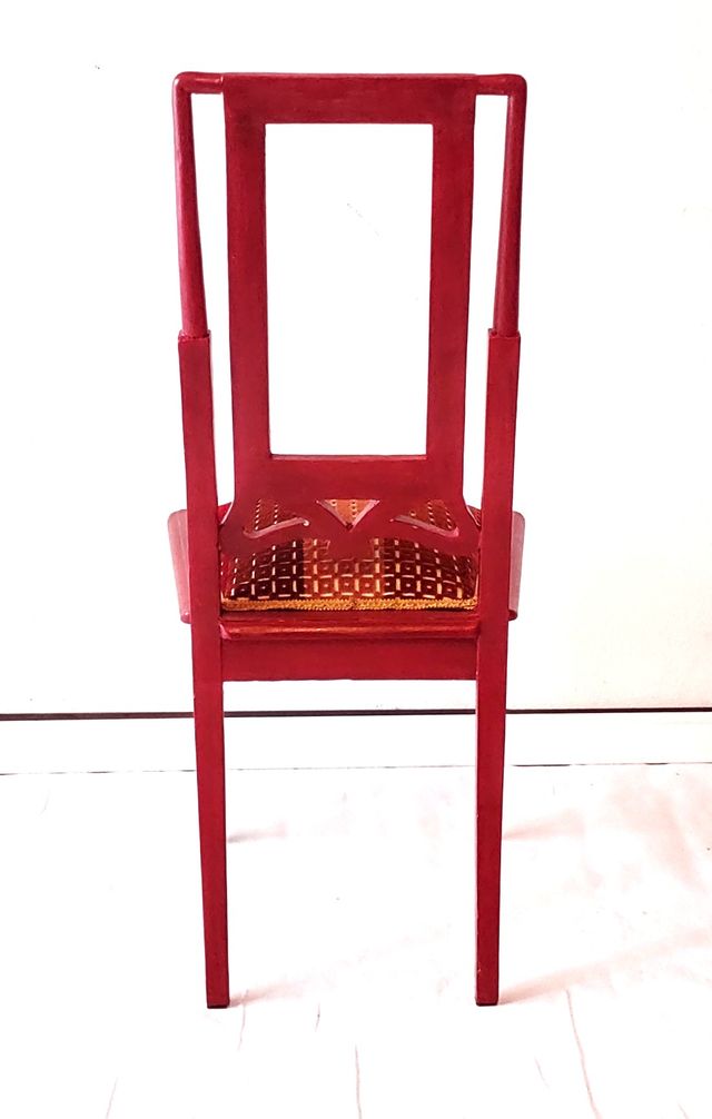 Sedia vintage Liberty primi 900 colore rosso (sill