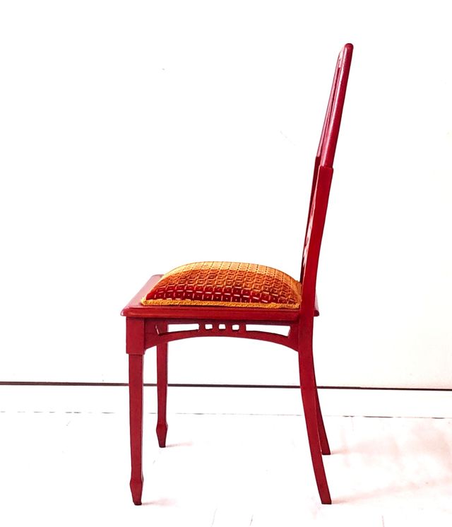 Sedia vintage Liberty primi 900 colore rosso (sill