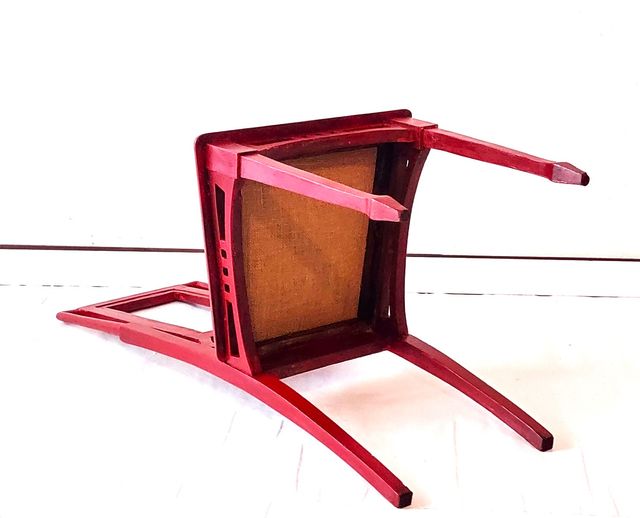 Sedia vintage Liberty primi 900 colore rosso (sill