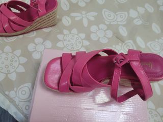 Sandali donna zeppa rosa