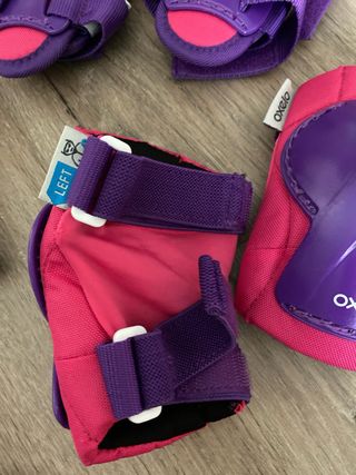 Protectores Patines Oxelo Morado y Rosa 6-10 años