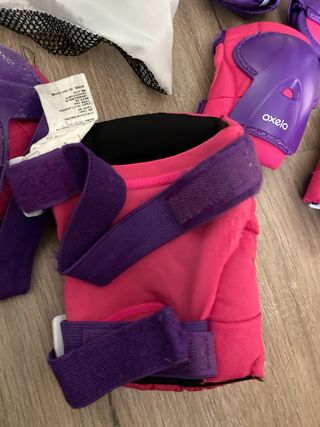 Protectores Patines Oxelo Morado y Rosa 6-10 años