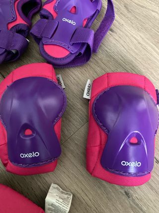 Protectores Patines Oxelo Morado y Rosa 6-10 años