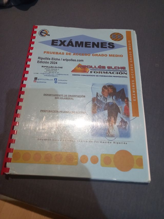 Exámenes pruebas acceso grado medio.