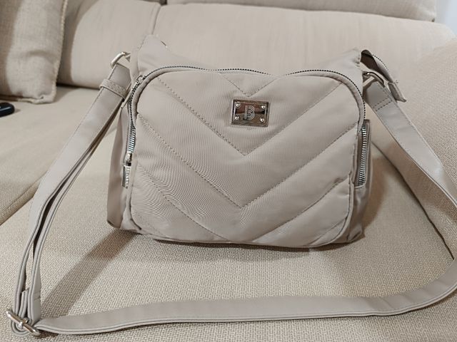 Bolso bandolera beige