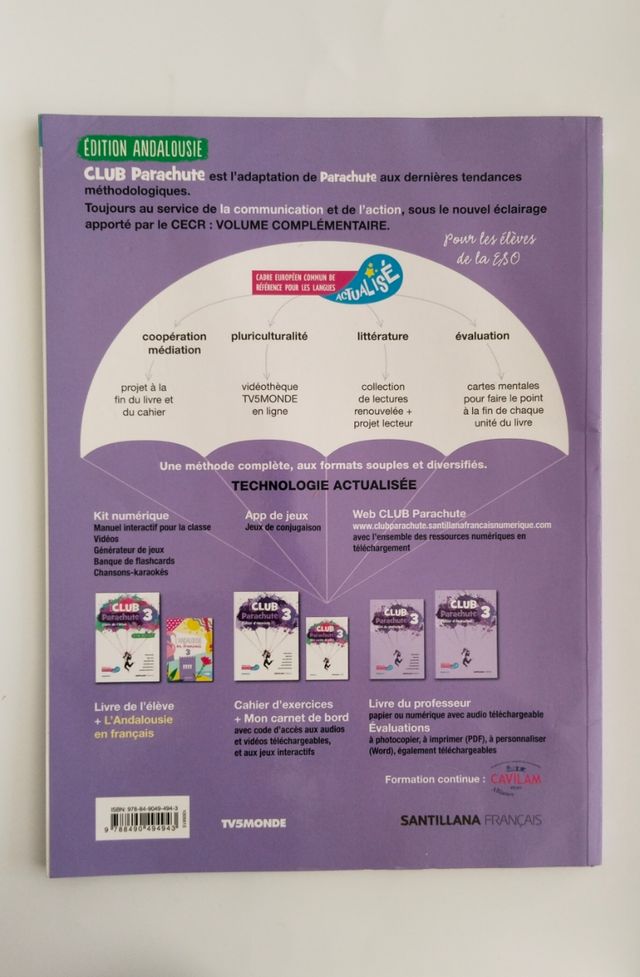 CLUB PARACHUTE 3  ELEVE Andalucía, Frances 3° ESO