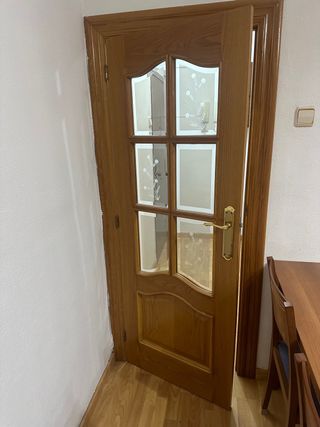 2 Puertas Madera y Cristal