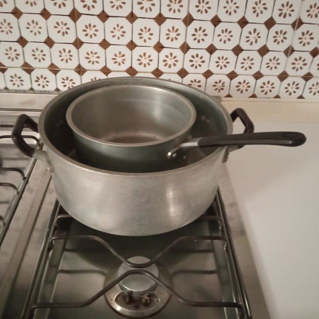 antiche pentole AGA in alluminio