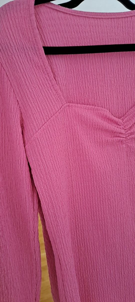 Camisa manga larga rosa fucsia