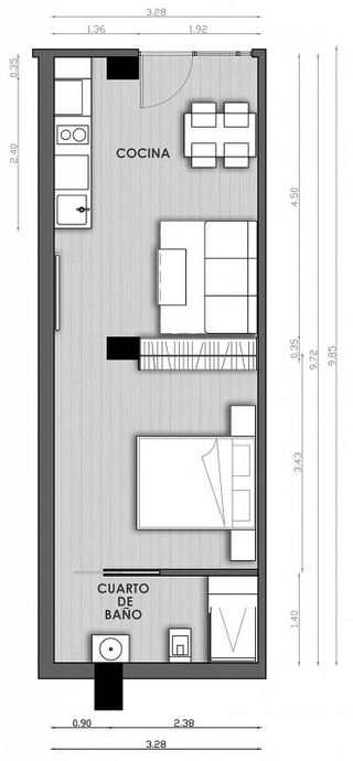 Estudio en alquiler en El Grau en Valencia