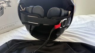 Casco Harley Davidson Negro con Rayas Naranja