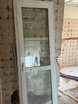 Bandera PVC Blanca Puerta Ventana Fijo