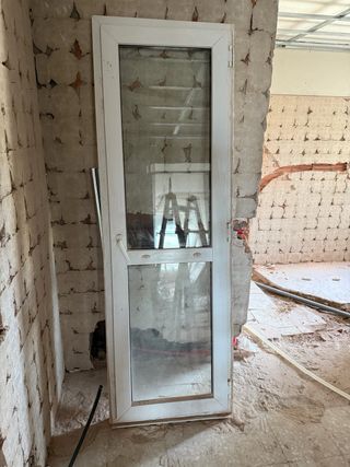 Bandera PVC Blanca Puerta Ventana Fijo