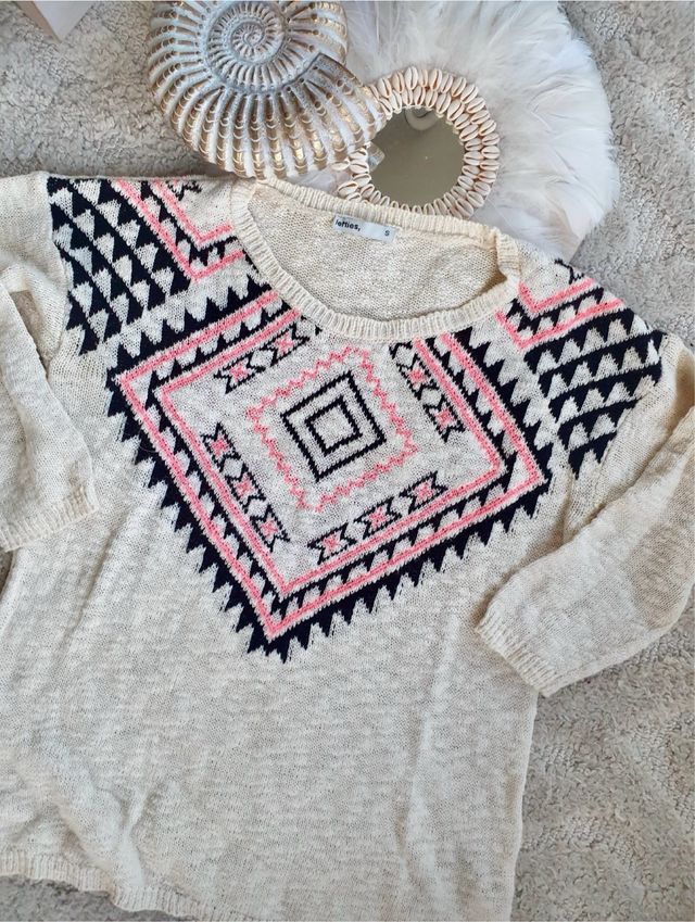 Jersey de punto con estampado geométrico