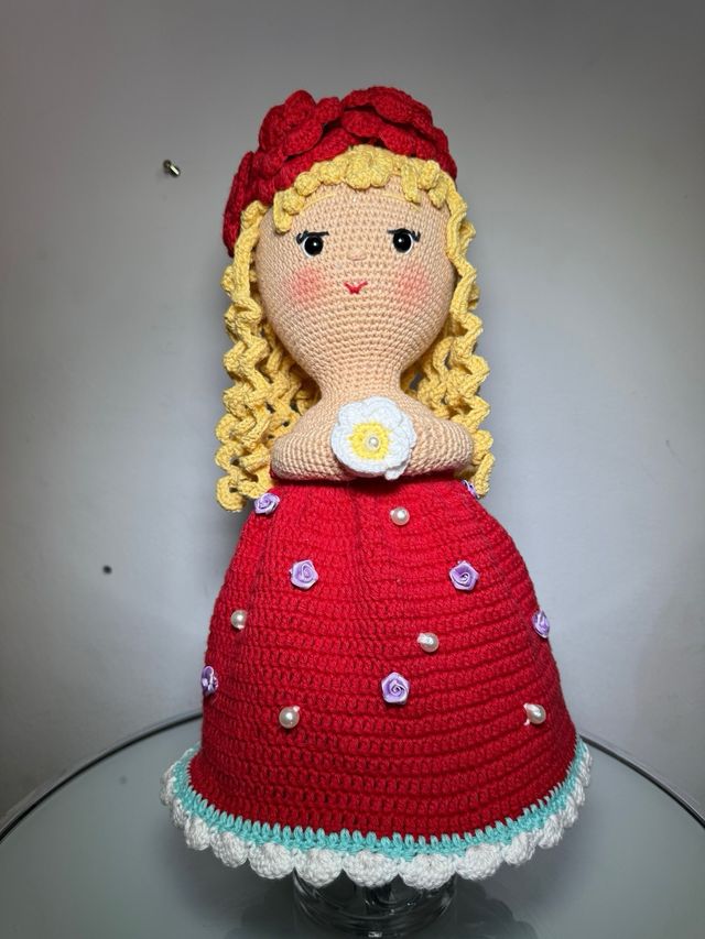 Muñeca amigurumi tejida 35cm - Hecha por encargo