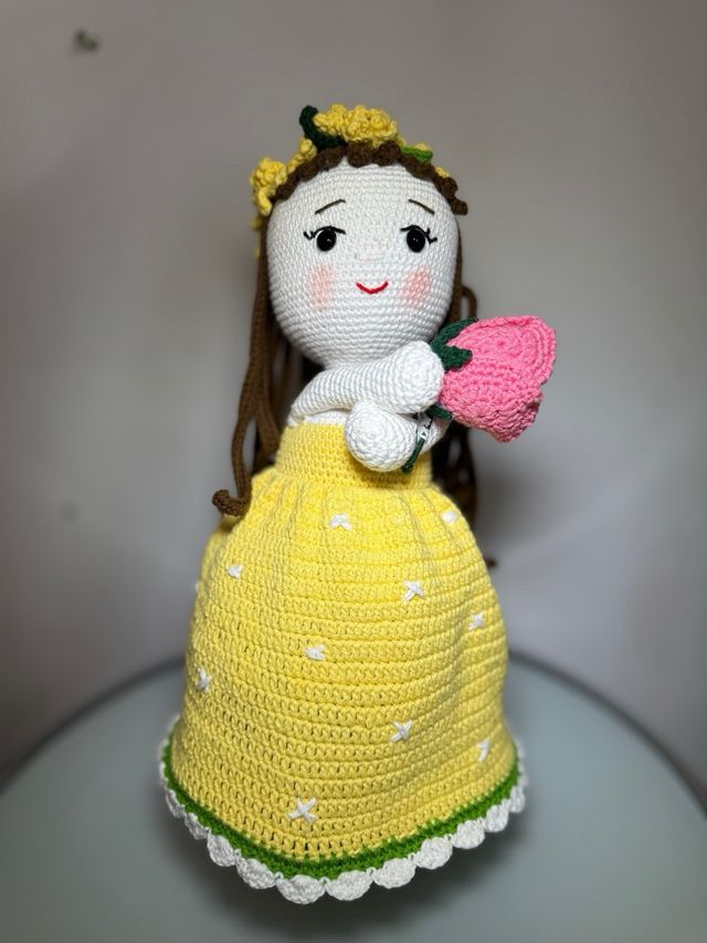Muñeca amigurumi tejida 35cm - Hecha por encargo