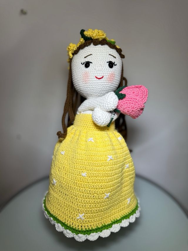 Muñeca amigurumi tejida 35cm - Hecha por encargo