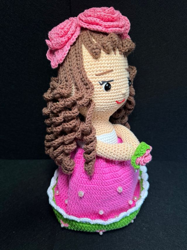 Muñeca amigurumi tejida 35cm - Hecha por encargo