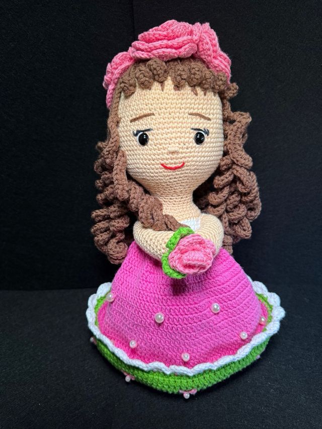 Muñeca amigurumi tejida 35cm - Hecha por encargo