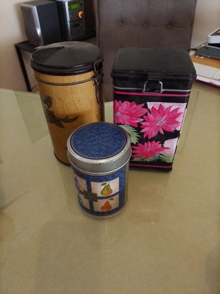 Lotto 3 scatole latta vintage