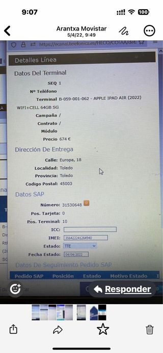 iPad Air 5ª Gen 64GB WiFi Gris