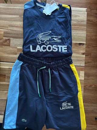 Conjunto Deportivo Lacoste Azul y Amarillo