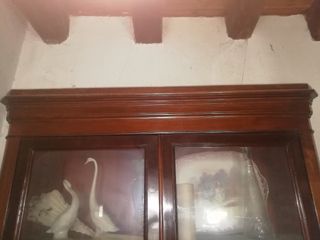 Alacena antigua vitrina madera y cristal