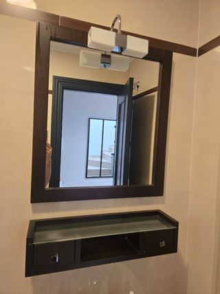 Mueble baño espejo con luz y cajones
