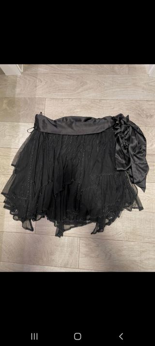 Falda de fiesta Massimo Dutti con apliques