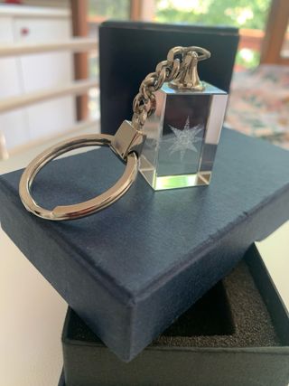 Portachiavi in cristallo con stella