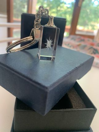 Portachiavi in cristallo con stella