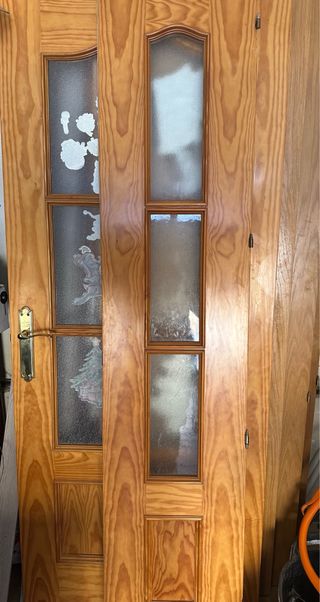 Puertas de madera con cristal