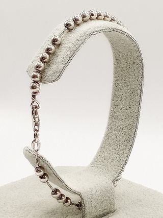 Braccialetto donna Argento 925 Palline sfere 21 cm