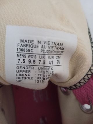 Converse All Star Talla 41 Estrellas Rosas