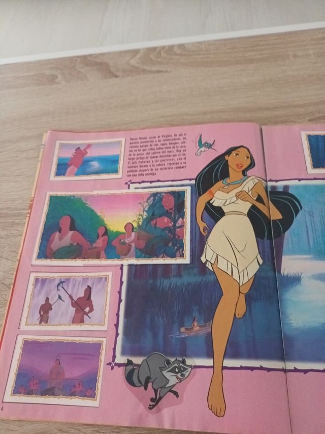 Álbum de cromos Pocahontas Panini COMPLETO