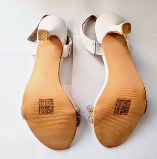 Sandali Chiara Foscari bianchi con strass