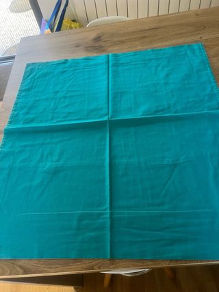 Juego 2 Fundas Almohadones Cuadrados de colorVerde